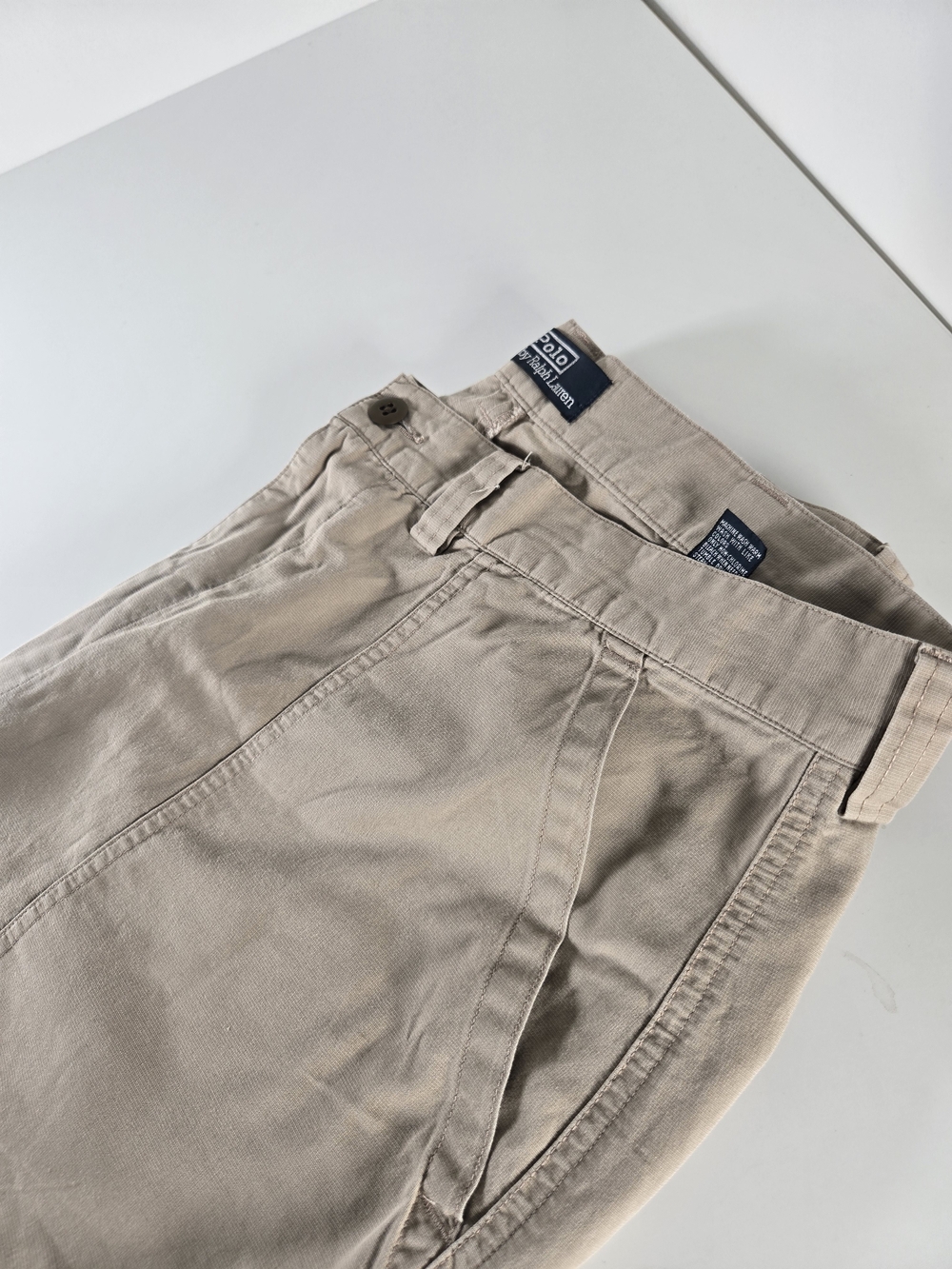 Vintage 90s Polo Ralph Lauren Chino Shorts Made in Hong Kong Size 38